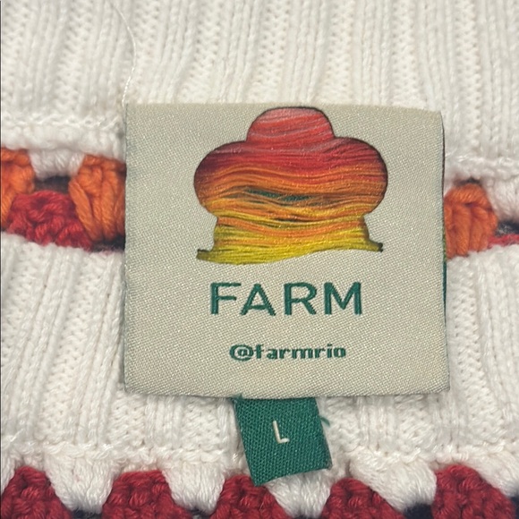 Farm Rio, Colorful Crochet Women's Sweater, Size Large (221) - Picture 2 of 6